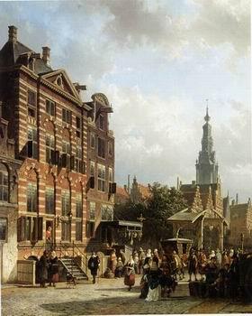 unknow artist European city landscape, street landsacpe, construction, frontstore, building and architecture. 116 Germany oil painting art